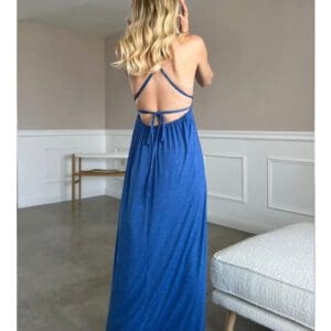 שמלת ראפ-כחול סלדין