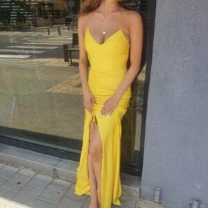 שמלת קייט-צהוב