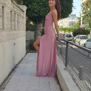 שמלת ברקן-ורוד