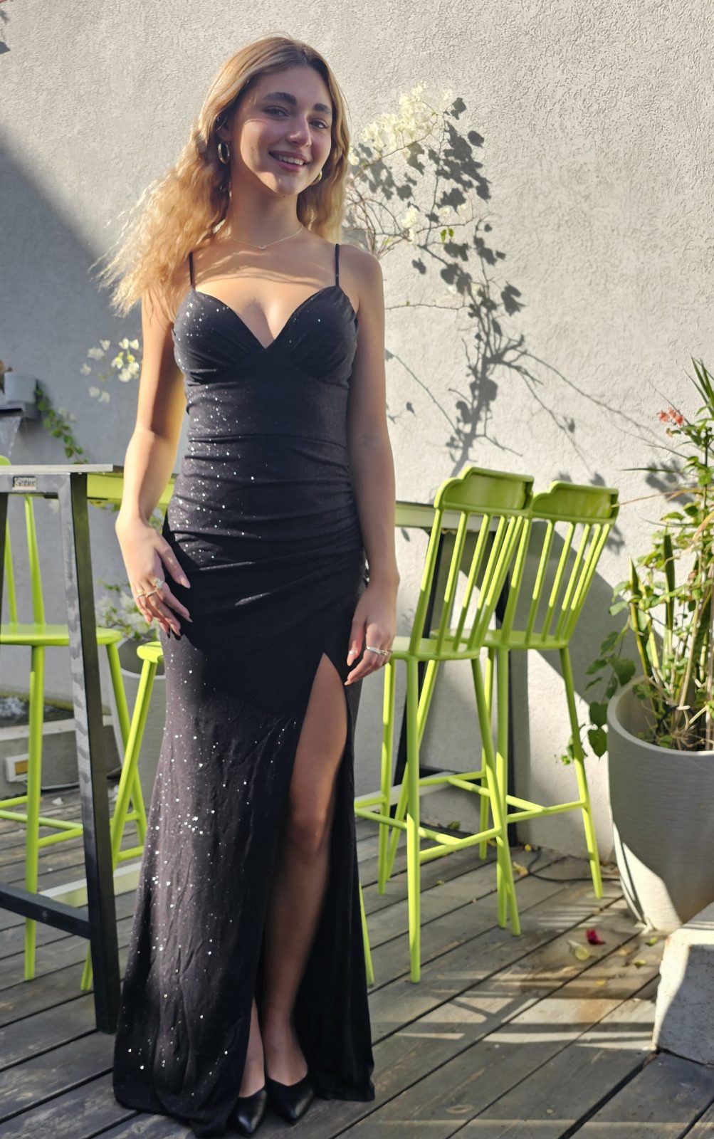 ⁦שמלת אריאל-שחור נצנץ⁩ – תמונה ⁦4⁩